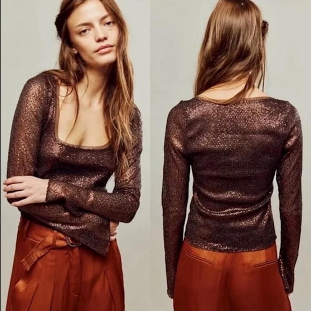 Free People Late Night Disco Layering Top